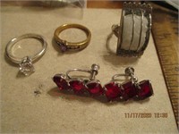 Misc. Jewelry Lot-Sterling Avon Ring,2 Rings &