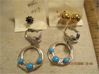 2 Prs. of Sterling Marked Earrings + 1-6.8 g