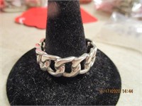 Mens Sterling Chain Link Ring-8.0 g