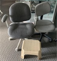 Office chairs , step stool