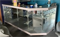Reception desk w/display shelving