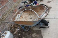 Wheelbarrow and bikes