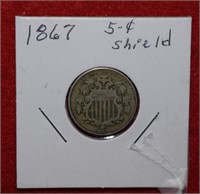 1867 Five Cent Shield