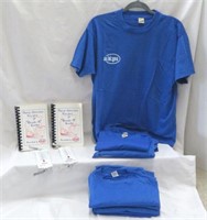 2 AMPI Cookbooks w thermometers, Lg AMPI T-Shirts
