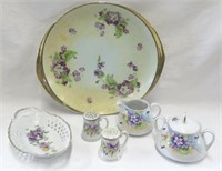 China-purple flowers-platter- S & P-misc