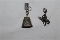 Bell & Bronc Rider Sterling Silver Charms