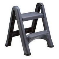 Rubbermaid Grey Folding Step Stool (2 Steps)