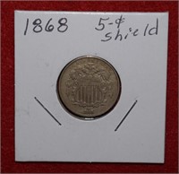 1868 Five Cent Shield