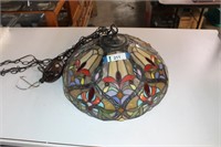 Tiffany Style Stain Glass Hanging Lamp 18"