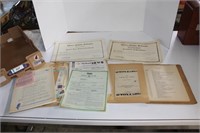 Assorted Diplomas, Documents & Papers