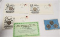 (6) Susan B Anthony Dollars  2 Sets of P-D-S Mints