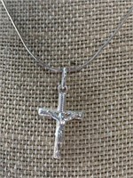 Child-Size Sterling Silver Crucifix Necklace