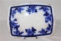 Antique Mercer Flow Blue Platter