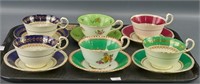 5 Aynsley & 1 Grosvenor Cups and Saucers
