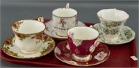 4 Royal Albert Cups and Saucers