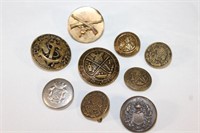 Vintage lot of Military Buttons - Fashion Buttons