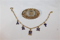 Vintage Woman's Military Sweetheart Jewelry