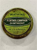 Vintage Watkins menthol camphor ointment tin