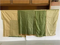New green & gold 3-piece linen set
