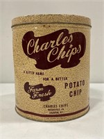 Vintage Charles Chips 1-lb potato chip tin