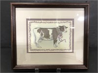 Karen Armstrong 1988 cow print in frame
