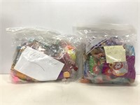 Two gallon bags of vintage TY fast food toys