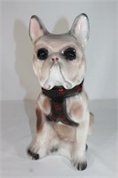 Unusual Concrete Painted Boxer Statue - marked