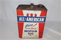 Vintage Great American Oil Can -Red White & Blue