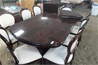 WOODEN DINING ROOM TABLE WITH 8 CHAIRS