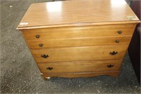 3- DRAWER LIGHT-MAPLE CHEST OF DRAWERS
