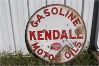 Kendall Gasoline & Motor Oil DS Porcelain Sign