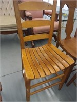 Two ladderback slatbottom chairs