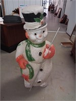 Damaged Blowmold snowman, approx. 4'