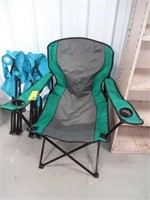 Three folding bag camp chairs