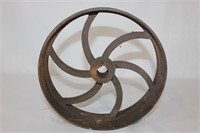 Cast Iron Flat Wheel / Pulley Wheel 9 1/2"