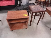 Two small stand tables