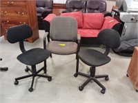 Three office chairs
