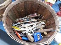 Basket of misc hand tools