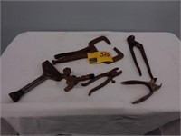 C clamp and pliers
