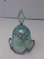 Fenton glass bell handpainted by D. Caplinger