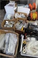 PALLET OF FASTENERS, SMALL HAND TOOLS,