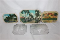 Vintage Florida Souvenir Hot pads / Trivets