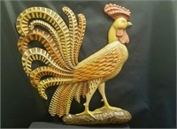 Hand Painted Composite  Rooster Wall Decor