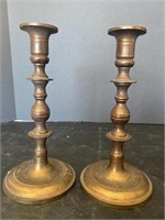 Bell brass candlestick holders
