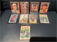 9 Different 1960s & 70s Baseball Cards