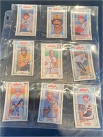 9 Different 1985 Kellogg's Baseball Cards