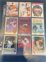 18 Different Nolan Ryan Baseball Cards