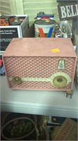 Pink vintage EMERSON radio.