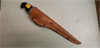 Case Brand Fillet Knife with Leather Sheath