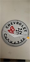 Decorative Round Chevrolet Corvette Sign